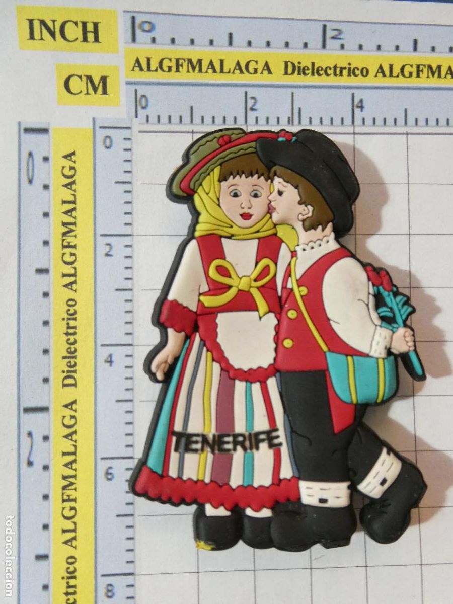 Coleccionismo: IM&Aacute;N DE NEVERA. SOUVENIR RECUERDO. TENERIFE PAREJITA T&Iacute;PICA TRAJES REGIONALES