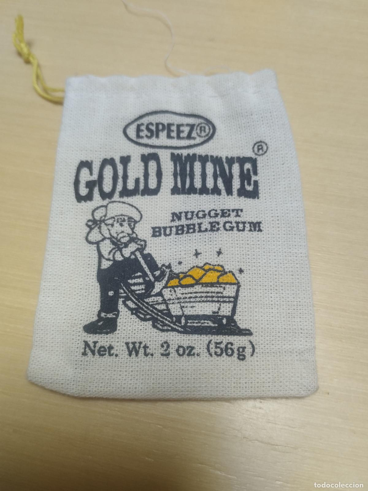 Collecting: GOLD MINE. GOMA DE MASCAR. BOLSA DE CHICLES QUE ASEMEJAN PEPITAS DE ORO. VACIA. COMO NUEVA