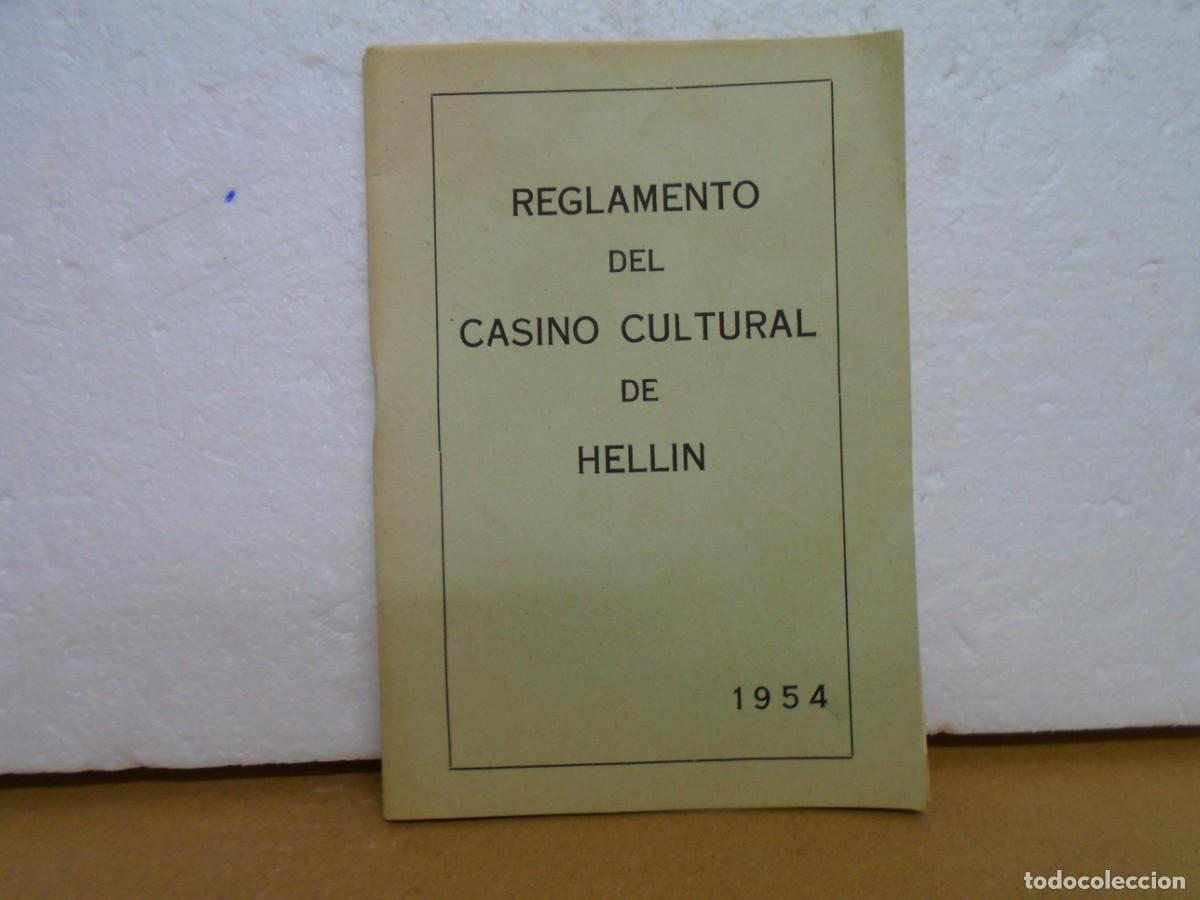 Coleccionismo: REGLAMENTO DEL CASINO CULTURAL DE HELLIN(ALBACETE) 1954.