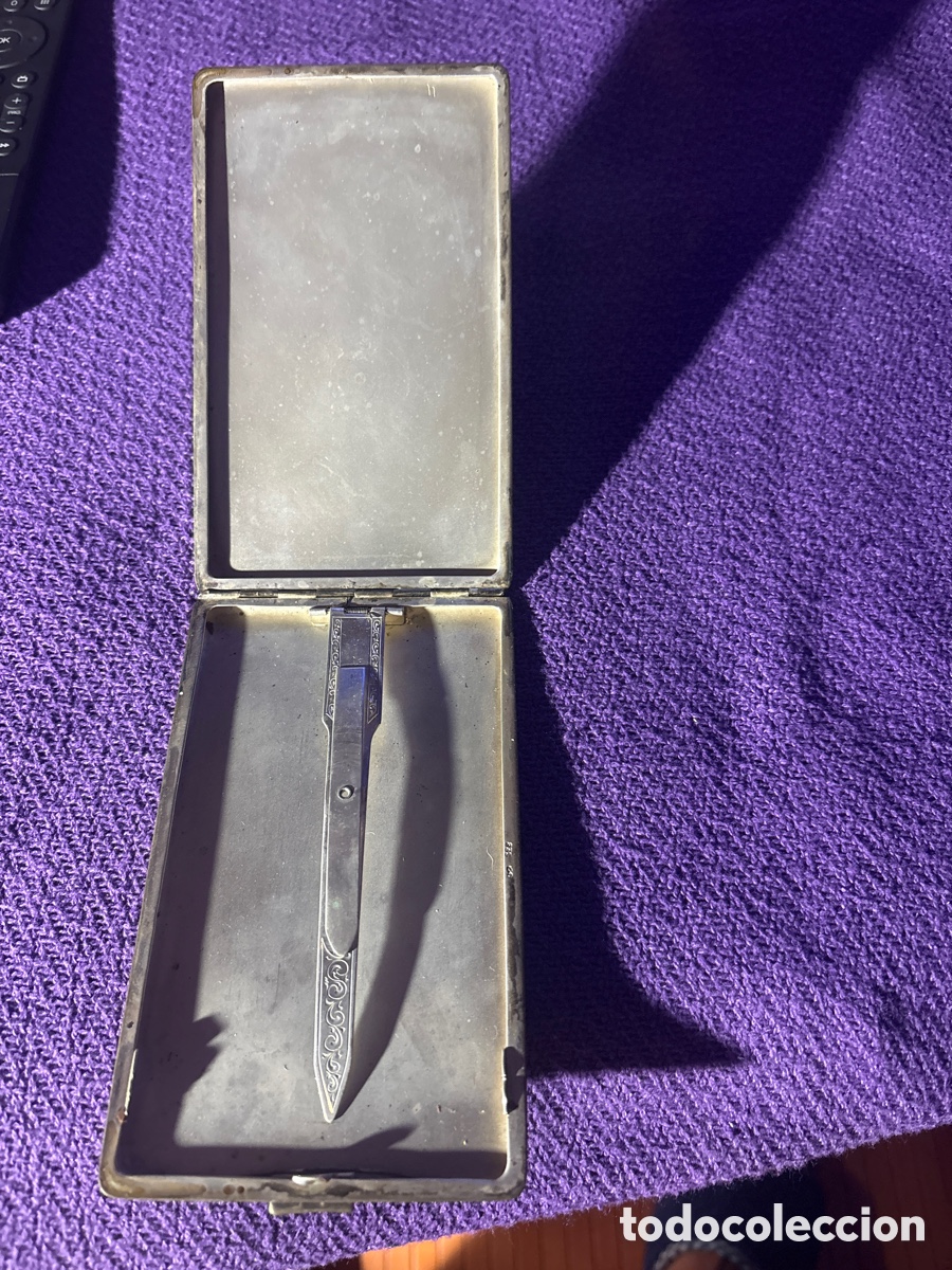 Coleccionismo: Pitillera de plata antigua - Foto 2