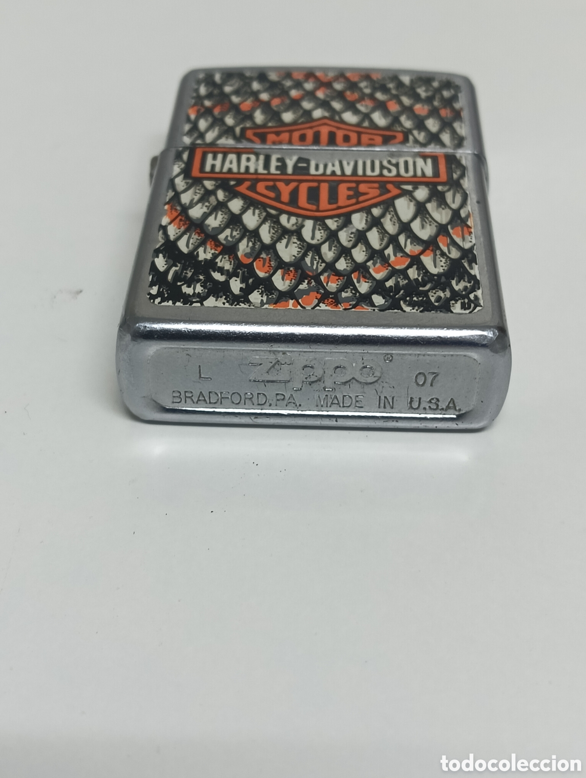 Coleccionismo: Zippo Harley-Davidson Dise&ntilde;o Escamas - Foto 2