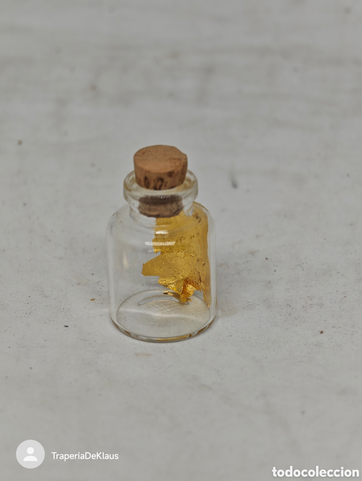 Coleccionismo: Frasco de Cristal con Pan de Oro CAR131