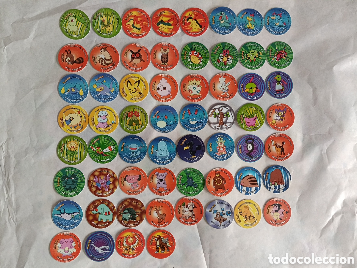 Coleccionismo: Colecci&oacute;n 60 Pok&eacute;mon Tazos 3 Matutano originales 2001