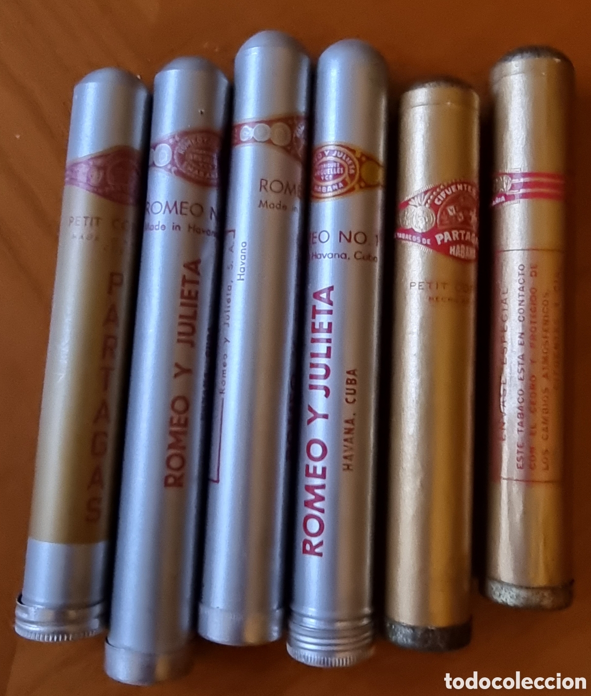 Coleccionismo: Lote seis puros originales Partag&aacute;s Romeo y Julieta Cuba Habanos ved fotos