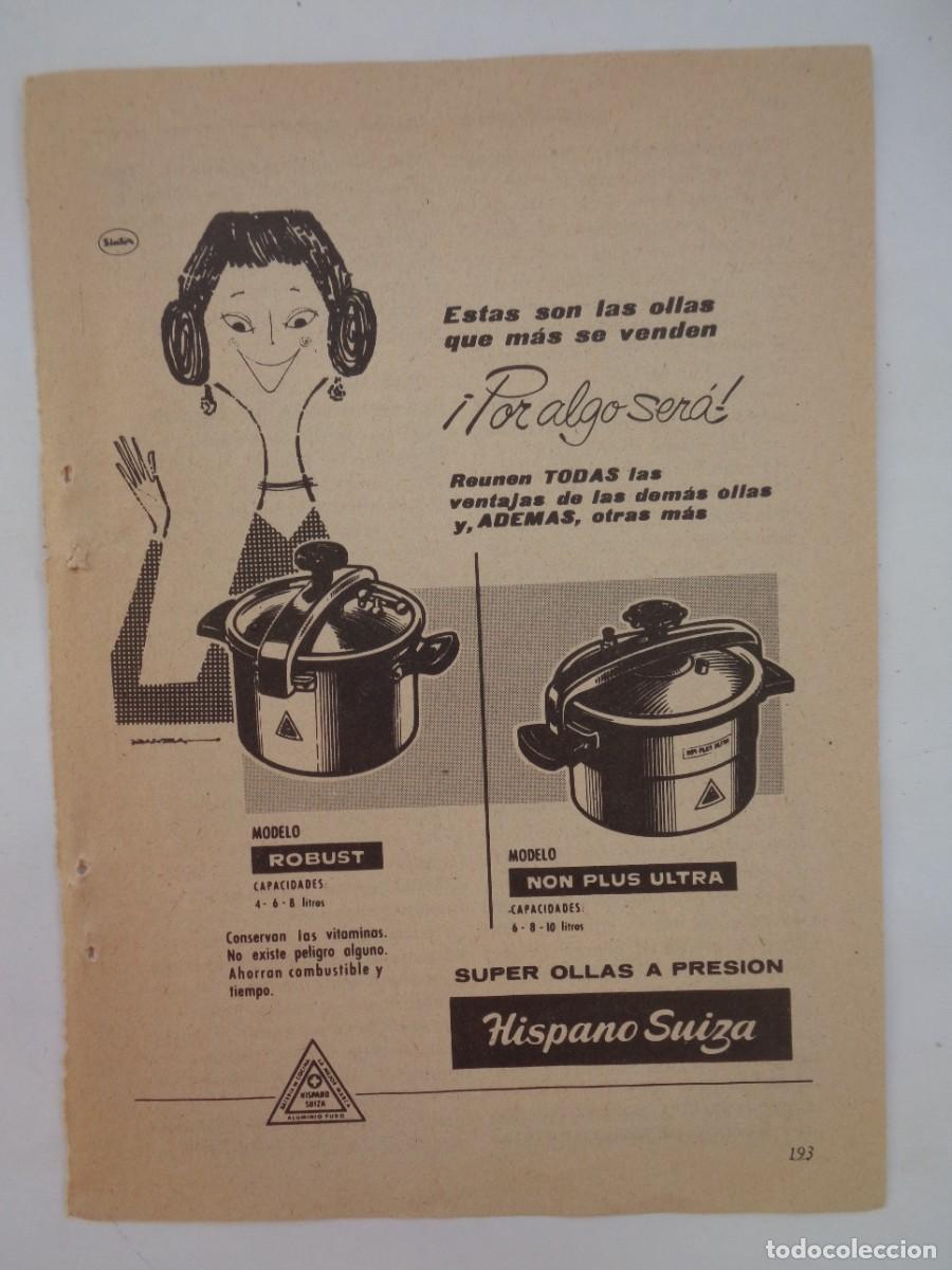 Sammelleidenschaft Papier: HOJA DE REVISTA CON ANUNCIO DE SUPER OLLA A PRESION HISPANO SUIZA. A&Ntilde;OS 50