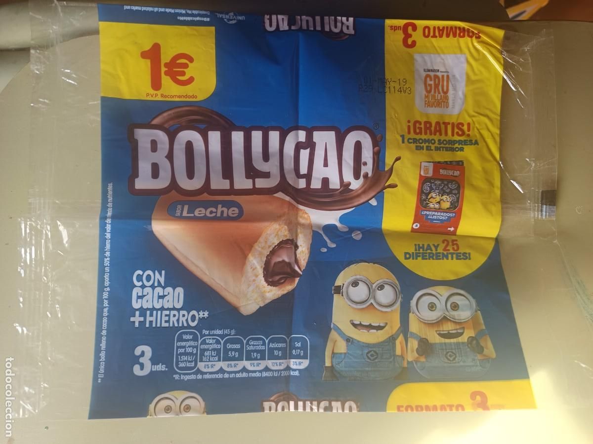 Coleccionismo: Envoltorio bollycao leche Minions