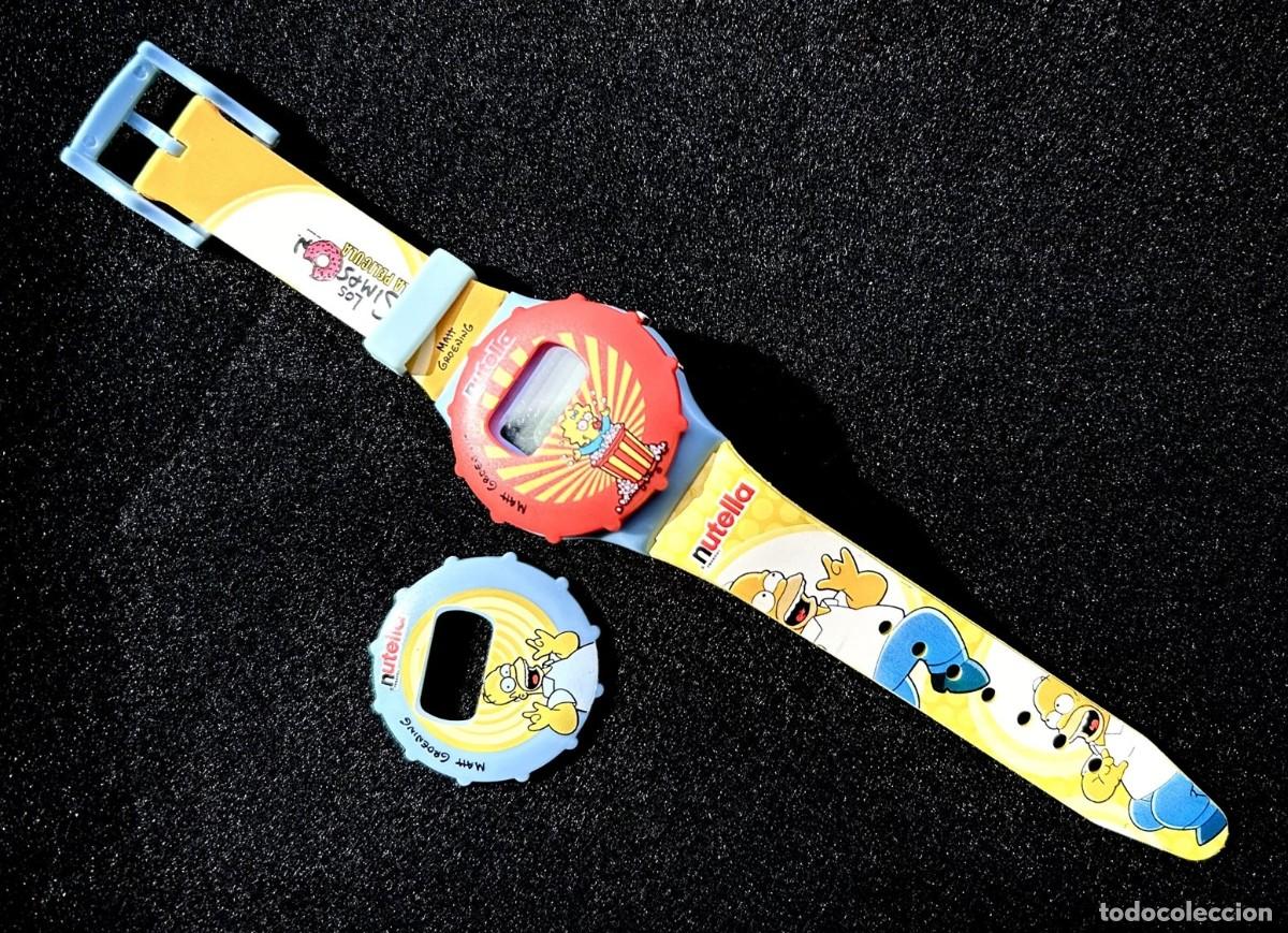 Coleccionismo: Reloj de LOS SIMPSONS de Nutella con dos placas de esfera intercambiables