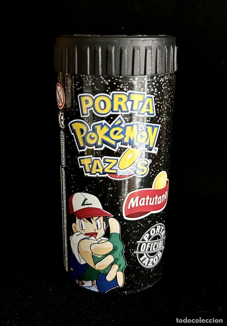 Coleccionismo: Contenedor Porta TAZOS POKEMON de Maturano en negro