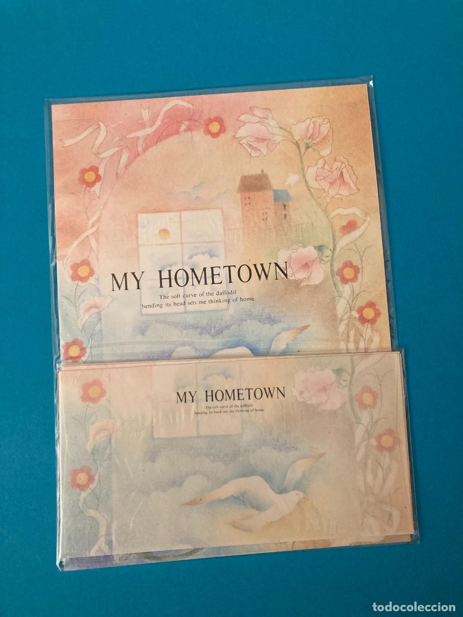 Coleccionismo: CONJUNTO PAPEL DE CARTA ESTILO HOJAS PERFUMADAS MY HOMETOWN A&Ntilde;OS 80 TAIWAN