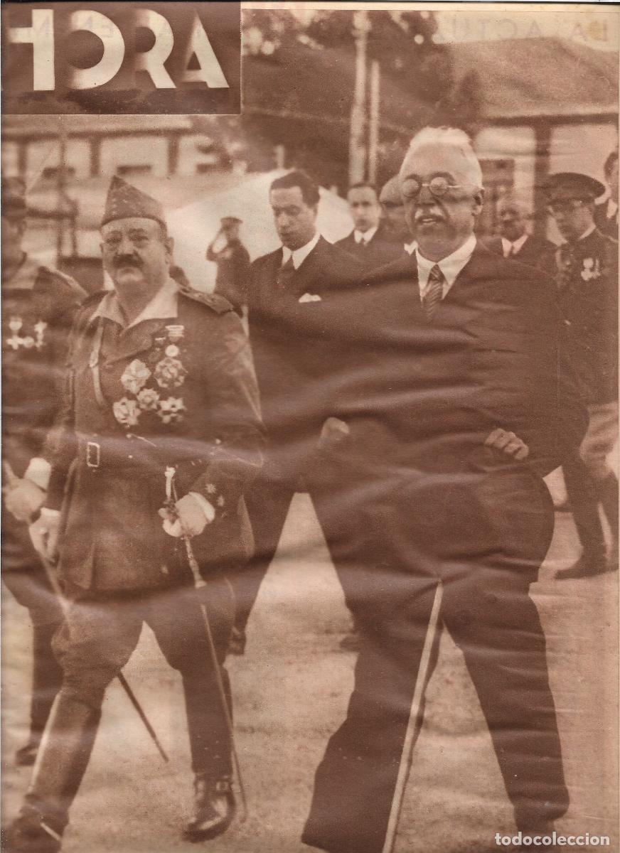 Coleccionismo: A&Ntilde;O 1933 RECORTE PRENSA ALCALA ZAMORA PRESIDENTE REPUBLICA VIAJE A MARRUECOS DESFILE TROPAS TETUAN