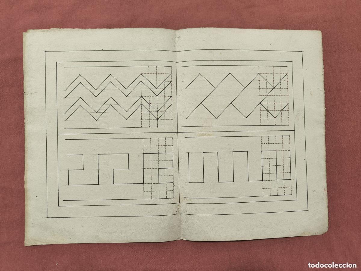 Collezionismo: L&aacute;mina Nociones Arquitect&oacute;nicas R. &Aacute;lvarez &ndash; Grecas en Zigzag Dibujo