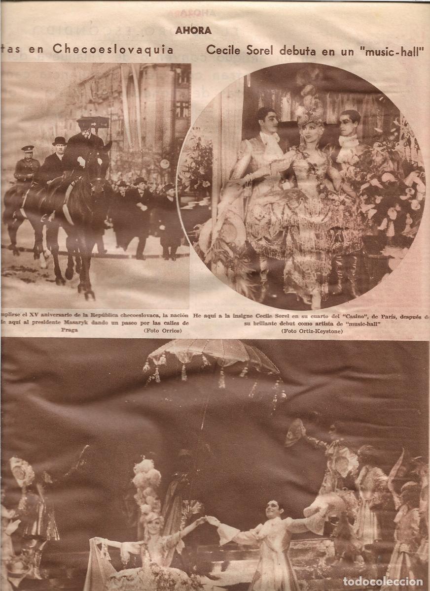 Coleccionismo: A&Ntilde;O 1933 RECORTE PRENSA ARTISTA CECILE SOREL DEBUT EN UN MUSIC HALL TEATRO CASINO DE PARIS