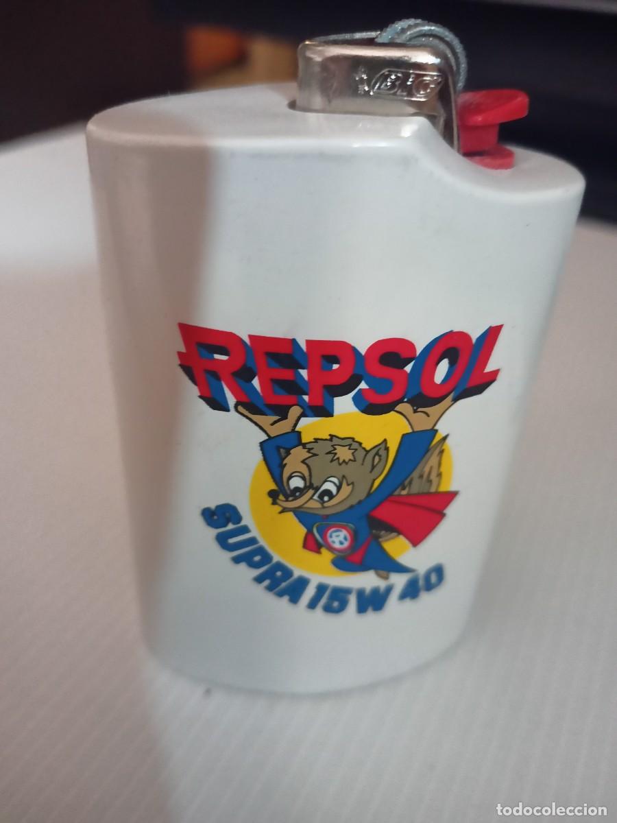 Coleccionismo: ENCENDEDOR-SOPORTE SOBREMESA REPSOL (TABLE BIC )
