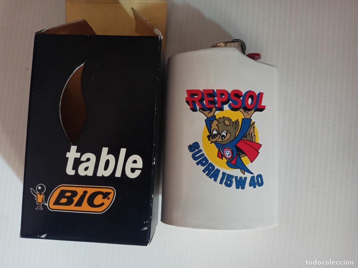 Coleccionismo: ENCENDEDOR-SOPORTE SOBREMESA REPSOL (TABLE BIC ) - Foto 2