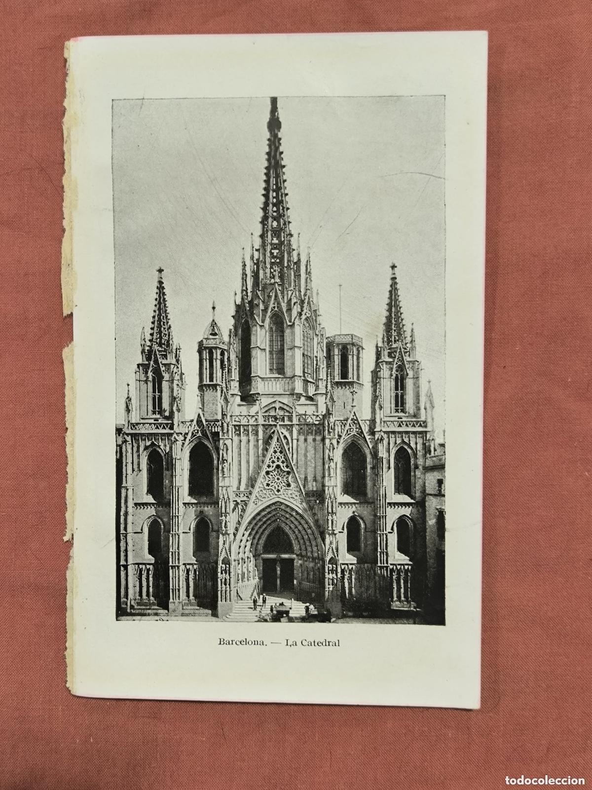 Colecionismo: L&aacute;mina Antigua Barcelona La Catedral &ndash; Fotograbado G&oacute;tico Coleccionismo