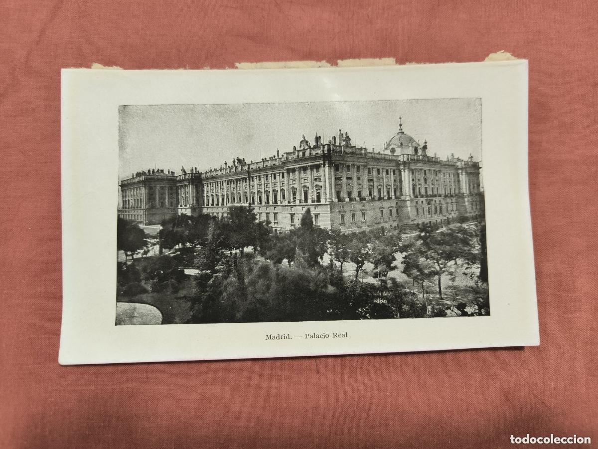 Sammelleidenschaft Papier: L&aacute;mina Antigua Madrid Palacio Real &ndash; Fotograbado Vista Monumental Coleccionismo