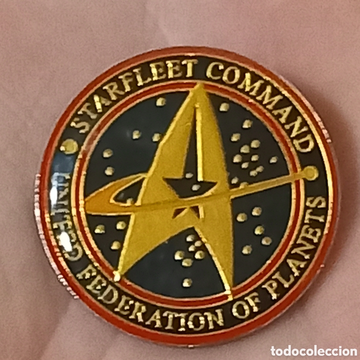Coleccionismo: INSIGNIA-PIN STAR TREK COMANDO DE LA FLOTA STELAR/UNITED FEDERATION OF PLANETS(COMO NUEVO)3cm
