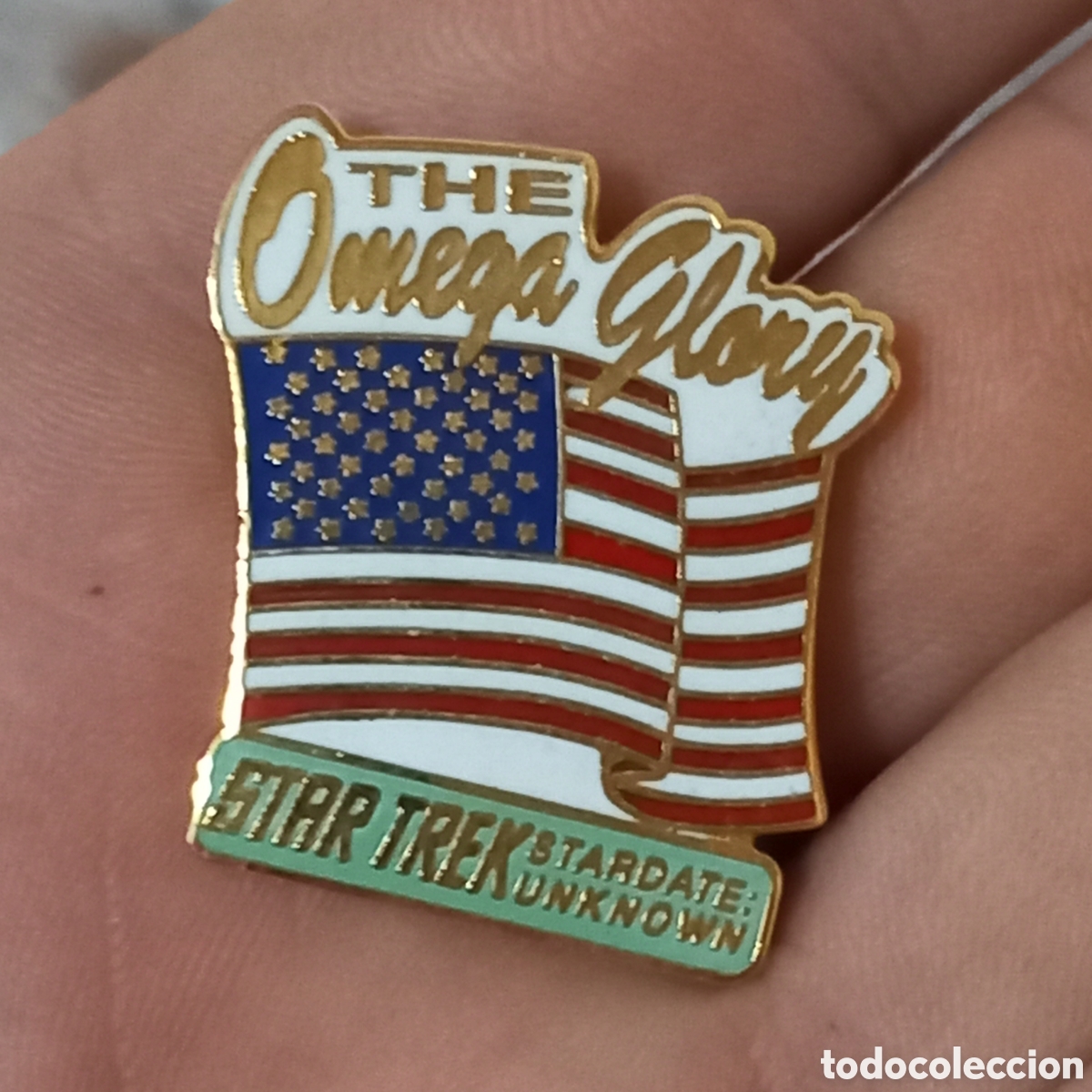 Coleccionismo: STAR TREK THE OMEGA GLORY/THE HOLLYWOOD PINS 1993(COMO NUEVO 3cm&times;2,5cm)