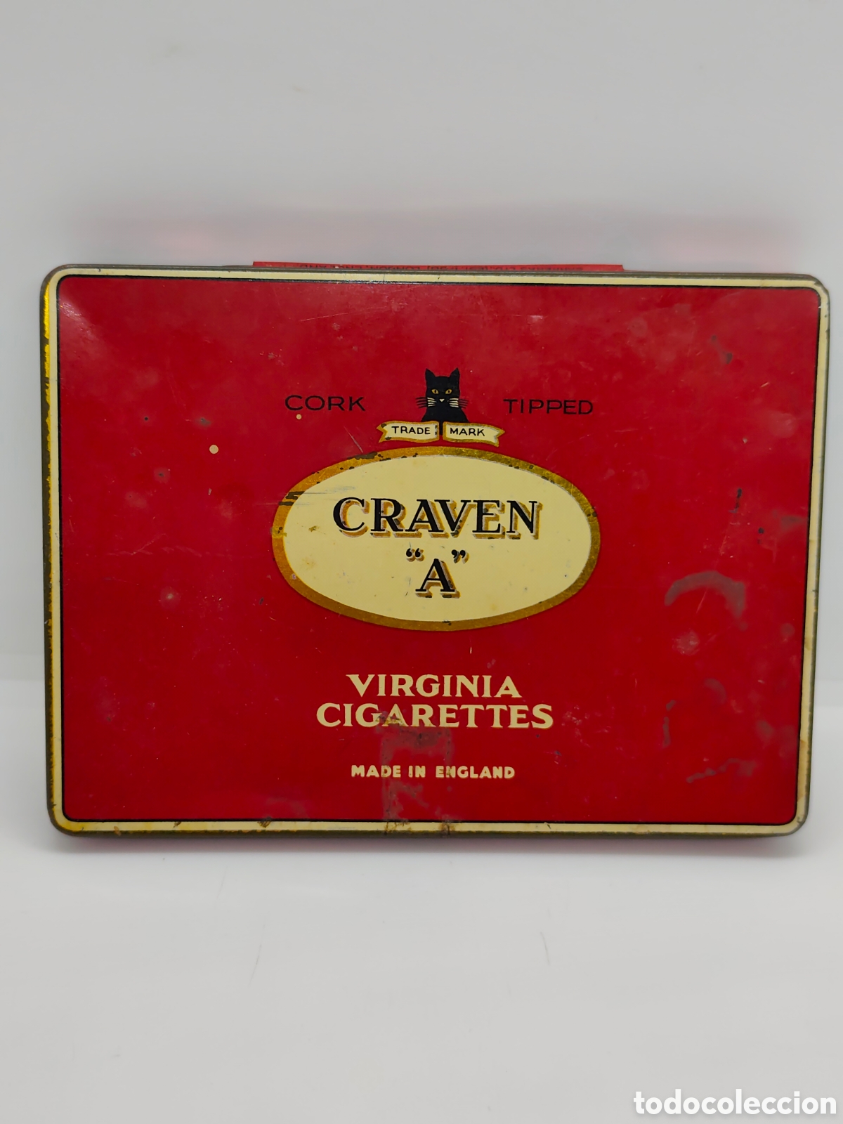 Coleccionismo: Antigua caja met&aacute;lica cigarrillos Craven A. Virginia Cigarettes. Made in England. A&ntilde;os 60.