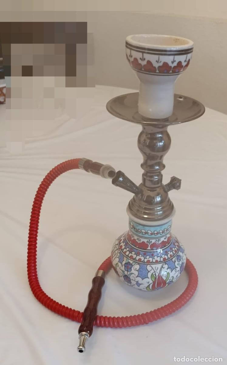 Coleccionismo: Hermosa Pipa de Agua / Cachimba de Cer&aacute;mica Turca Pintada a Mano. Estambul. Nueva.