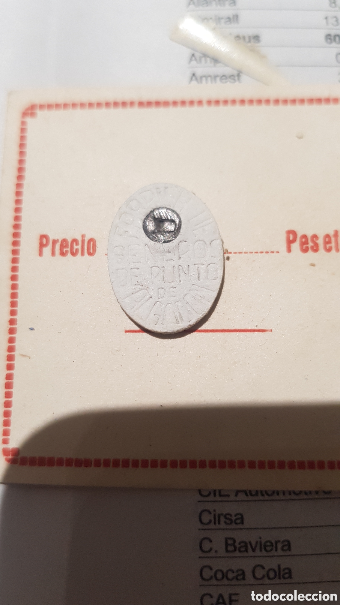 Coleccionismo: Marchamo antiguo de la ropa