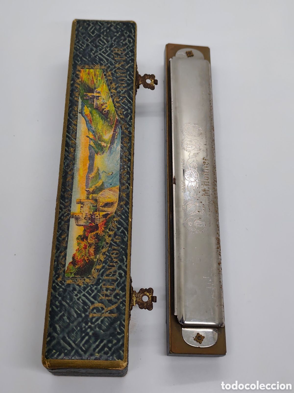 Coleccionismo: ARMONICA &rdquo;RHEINGOLD&rdquo; M. HOHNER modelo 2475/56 M ALEMANIA. CON LA CAJA ORIGINAL ADJUNTA