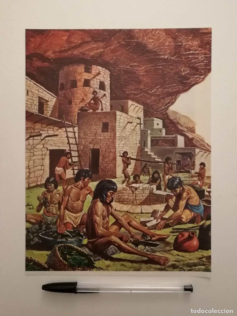 Coleccionismo: LAMINA ACARTONADA -20*25- indios pueblo anasazi - ARTE - AMERICA