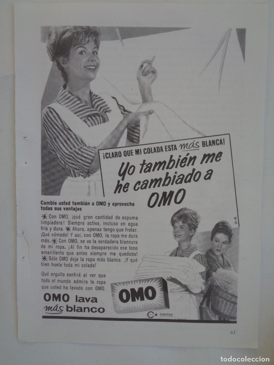 Sammelleidenschaft Papier: HOJA DE REVISTA CON AUNCIO DE JABON PARA LA ROPA OMO . A&Ntilde;OS 60
