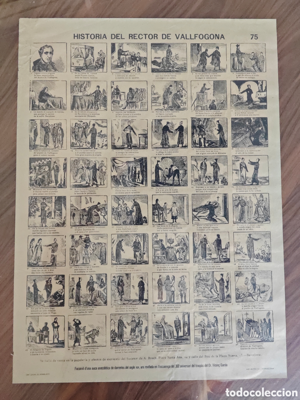 Collectionnisme: Historia del Rector de Vallfogona. Auca 44 x 32 ctms