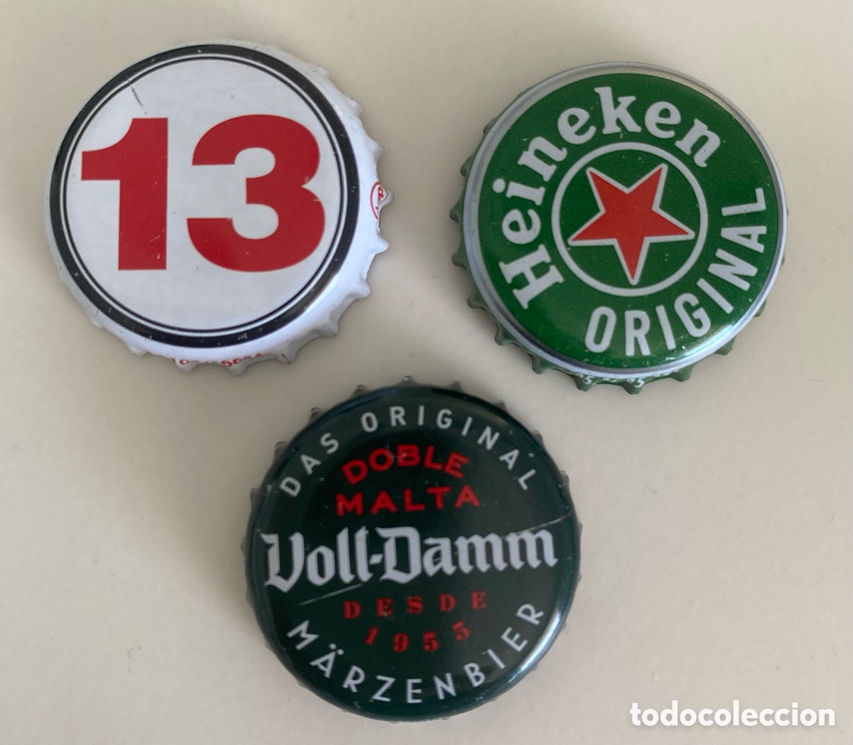 Coleccionismo: Lote 3 chapas cervezas - Foto 1