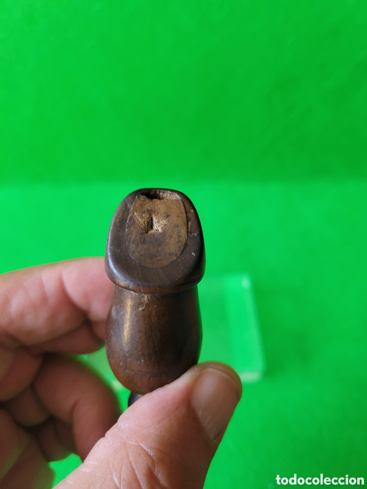 Coleccionismo: ANTIGUO SILBATO DE MADERA DE CAOBA - Foto 3
