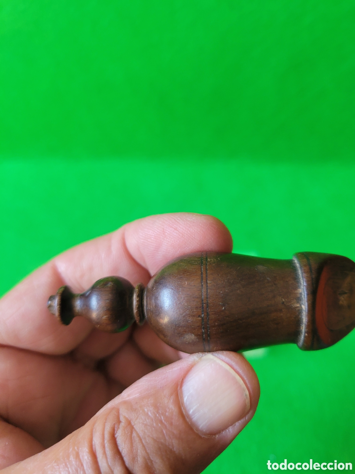 Coleccionismo: ANTIGUO SILBATO DE MADERA DE CAOBA - Foto 4