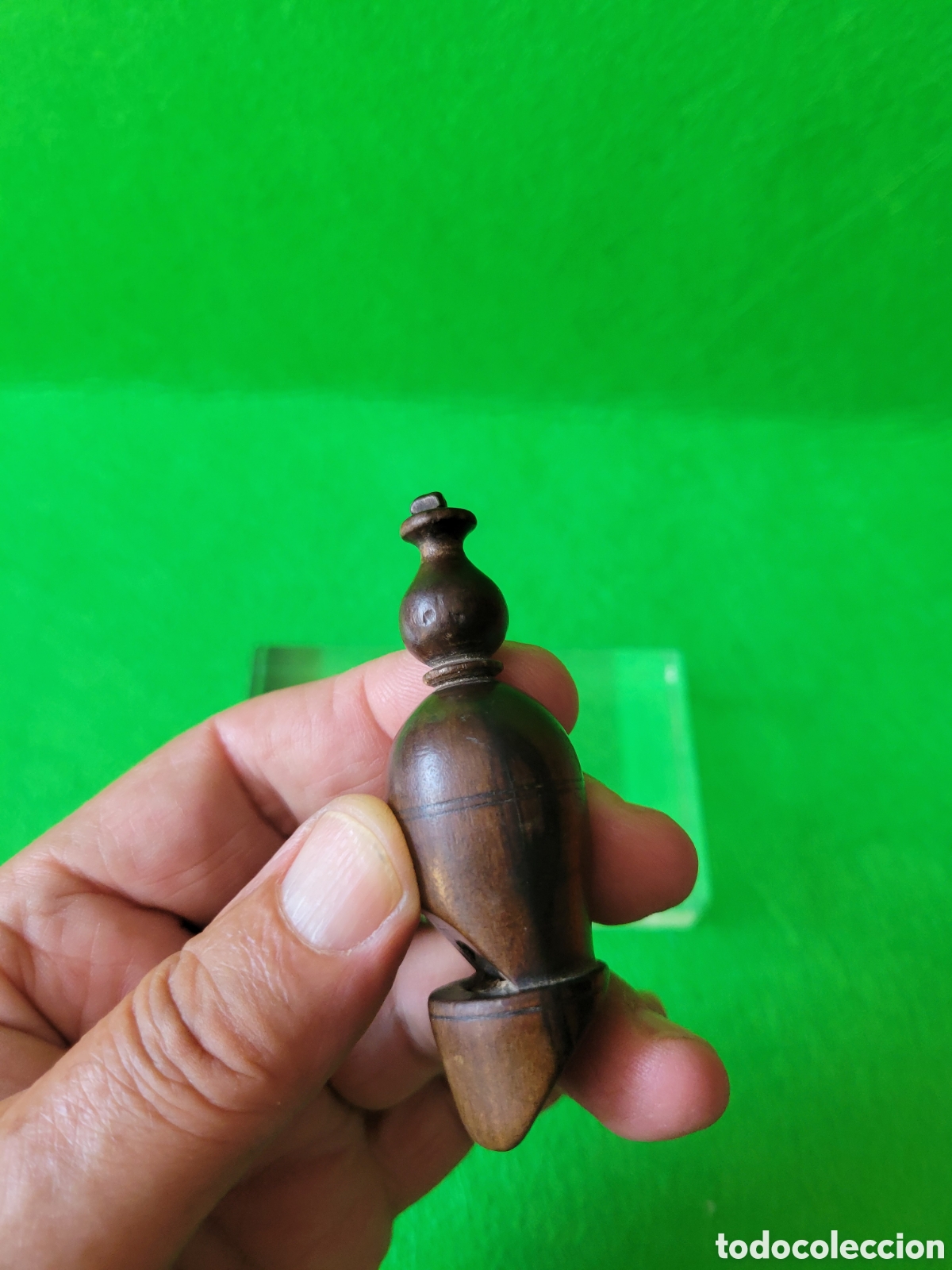 Coleccionismo: ANTIGUO SILBATO DE MADERA DE CAOBA - Foto 5