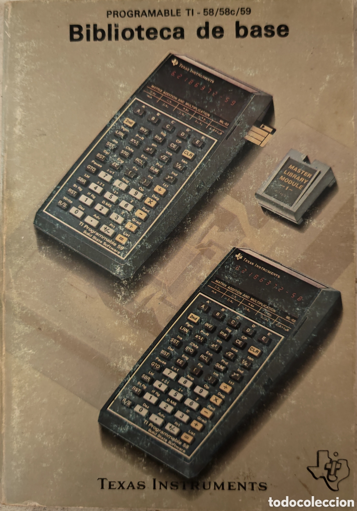 Coleccionismo: Manual Texas Instruments &rdquo;Biblioteca de base&rdquo; - TI-58 / 58c / 59 (A&ntilde;os 70)
