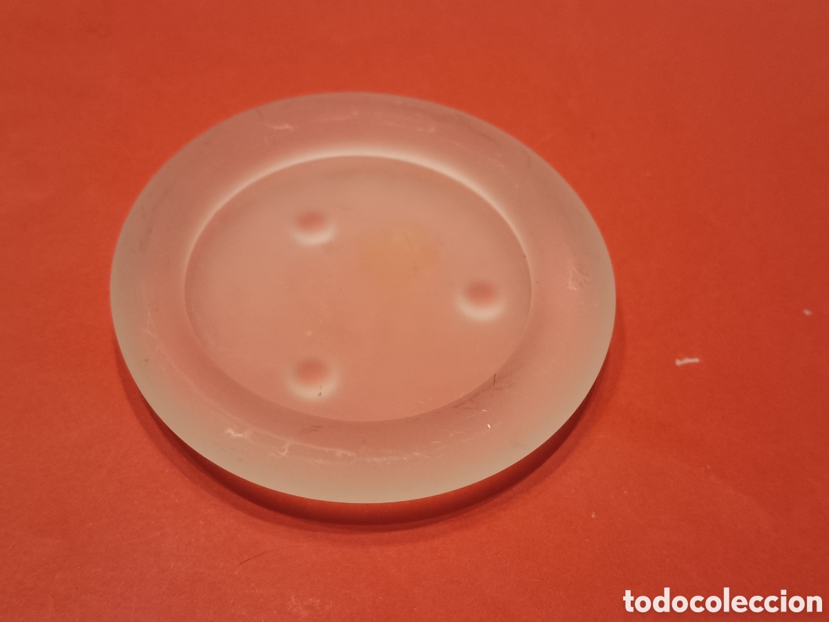 Coleccionismo: PEANA/BASE de CRISTAL OPACO