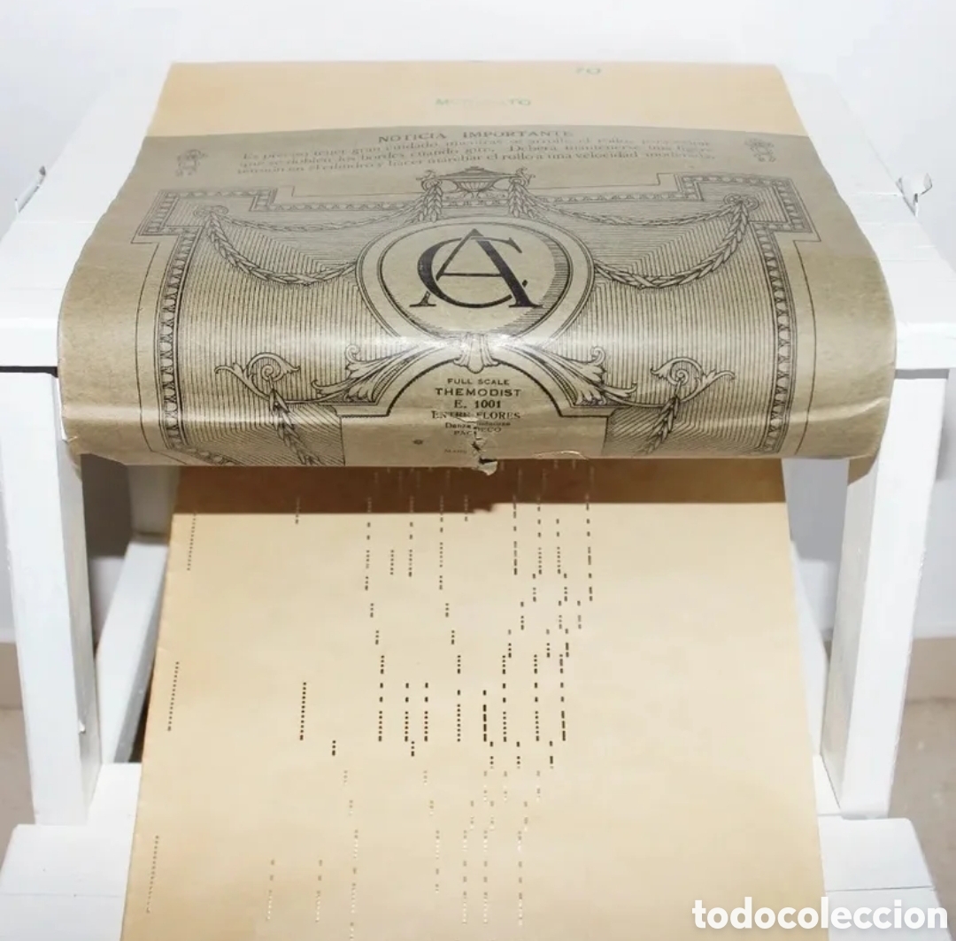 Coleccionismo: Rollo de pianola de Entre Flores, de Pacheco - Foto 3