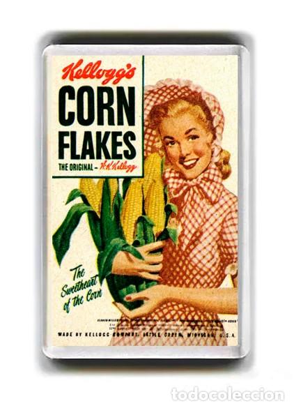 Colecionismo: IMAN ACRILICO NEVERA - PUBLICIDAD RETRO - CORN FLAKES KELLOGG&acute;S