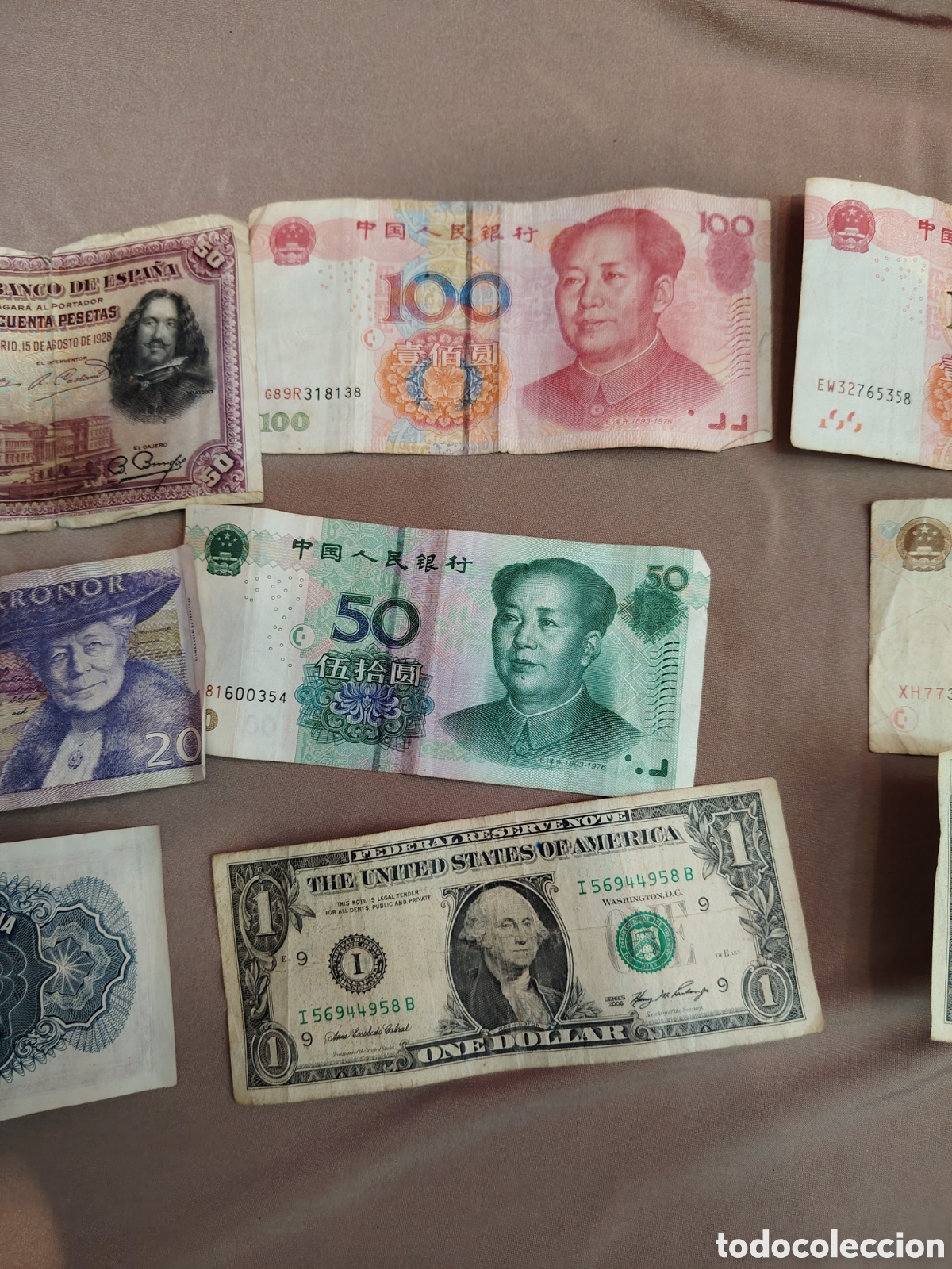 Coleccionismo: Lote de billetes antiguos variados - Foto 3