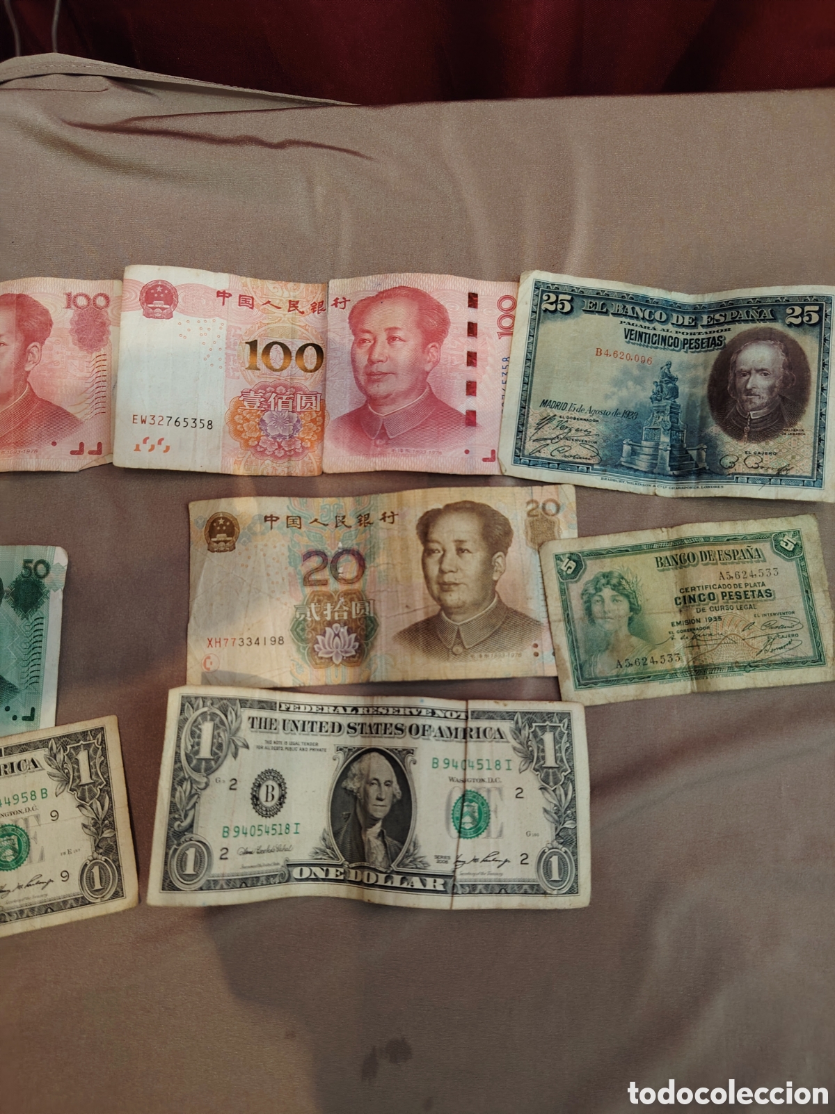 Coleccionismo: Lote de billetes antiguos variados - Foto 4