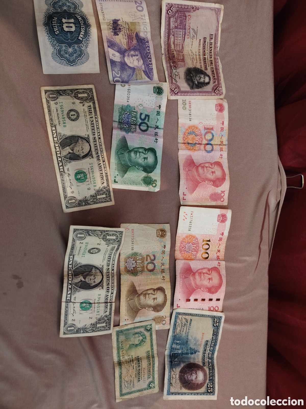Coleccionismo: Lote de billetes antiguos variados - Foto 1