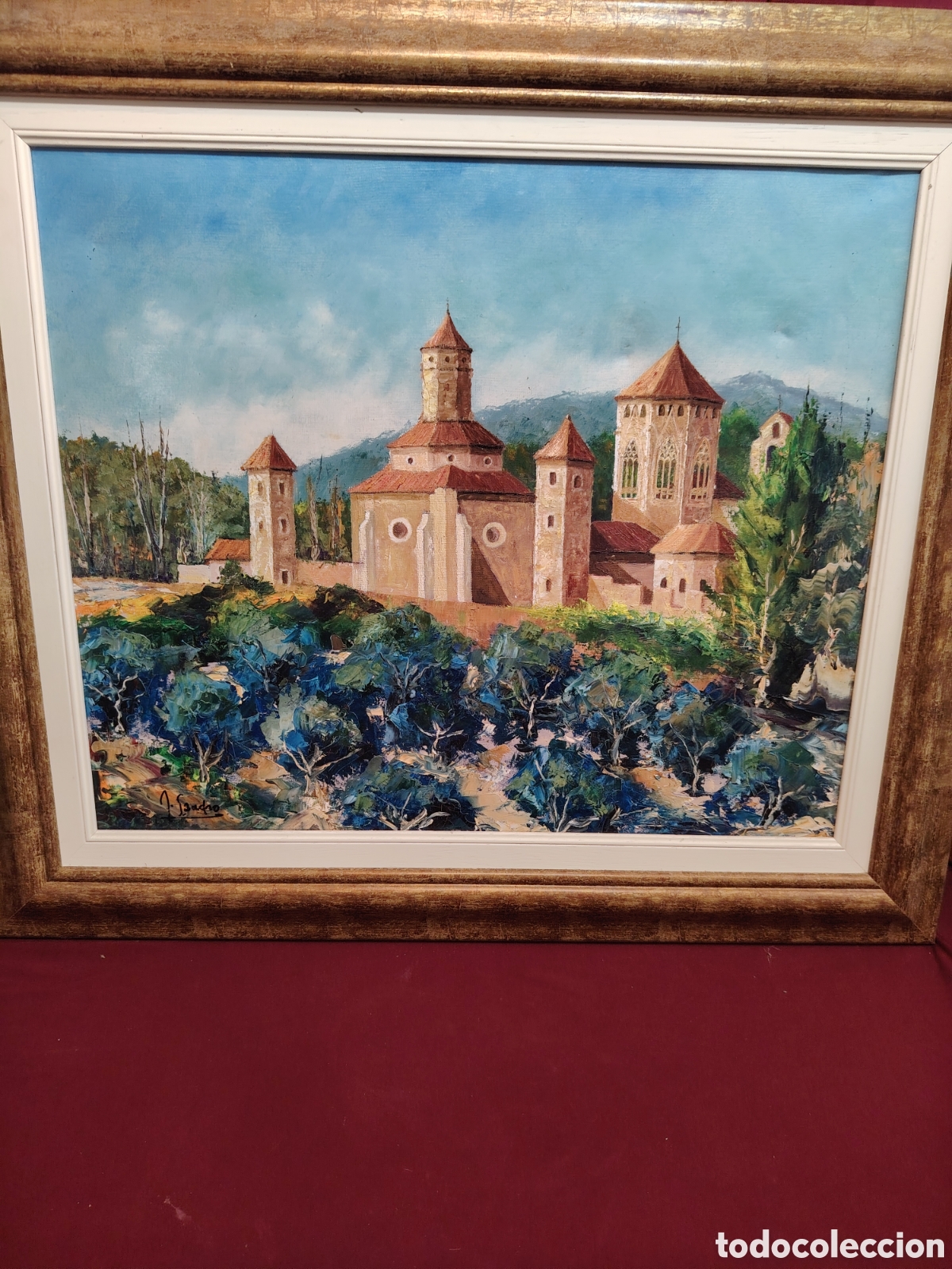 Collectionnisme: Antiguo cuadro pintura &oacute;leo sobre lienzo
