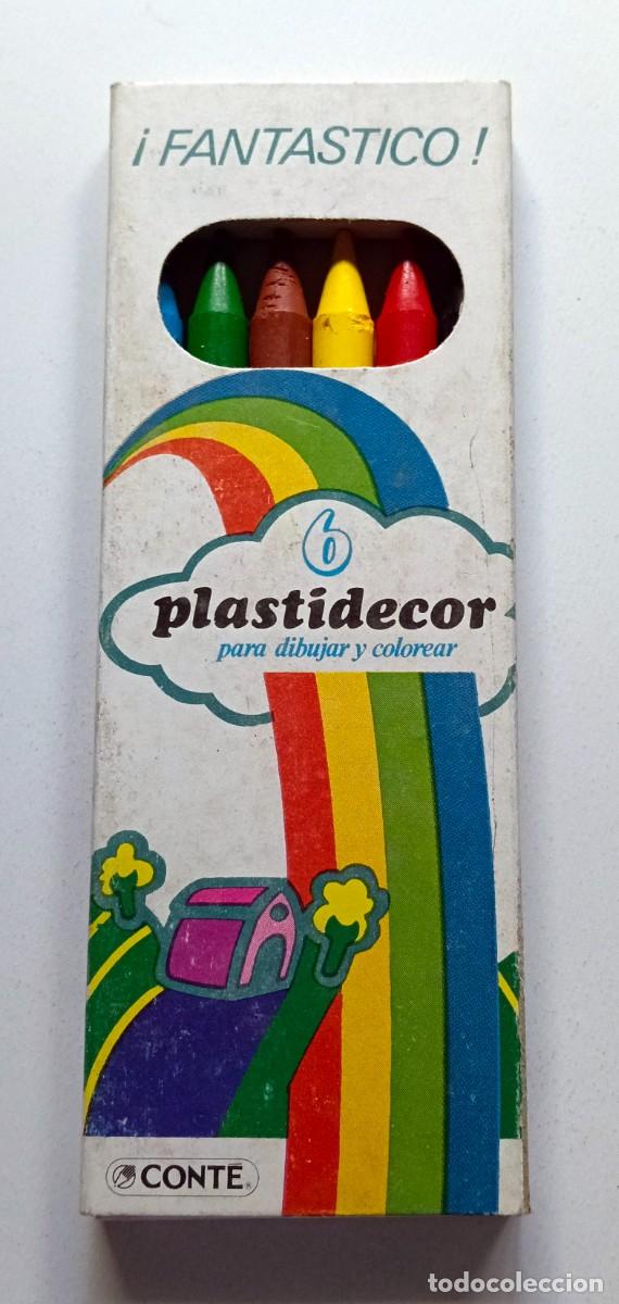 Collectionnisme: ANTIGUA CAJA DE L&Aacute;PICES DE CERA PLASTIDECOR A&Ntilde;OS 70-80
