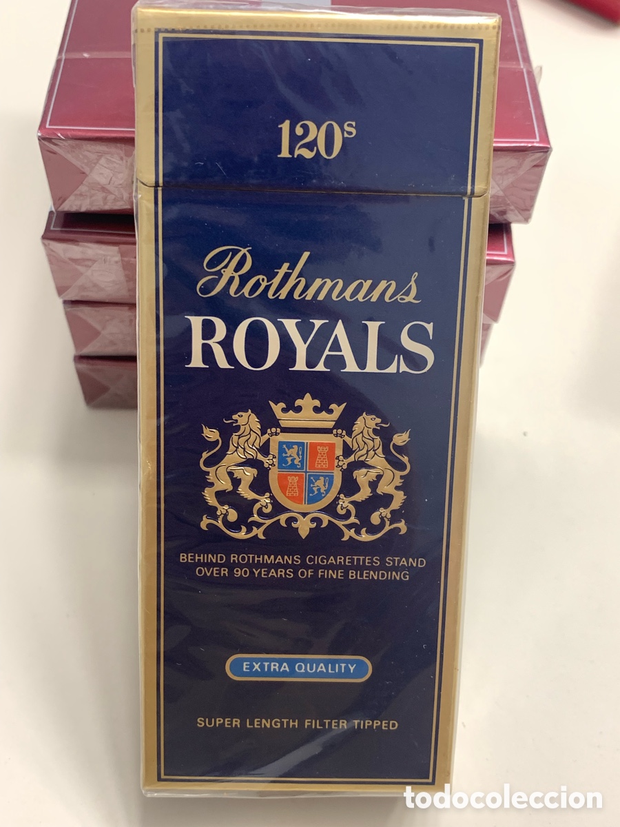 Collectionnisme: Cajetilla Dura de Cigarrillos de Tabaco - Rothmans Royals, Premium Extra Quality - Precintado