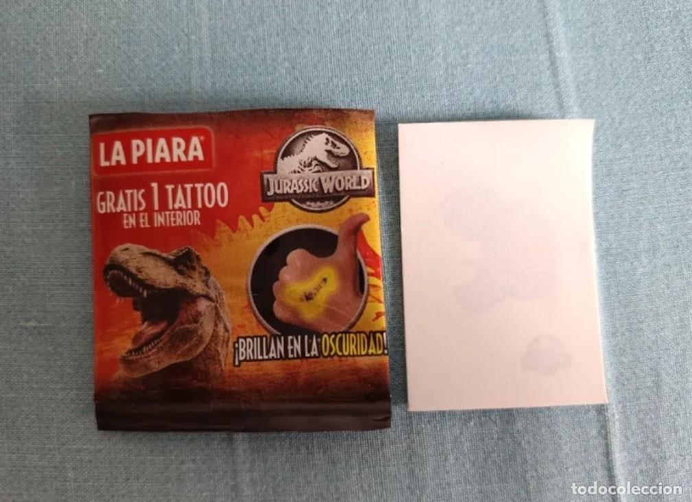 Collezionismo: Cromo tatuaje de jurassic world de la promoci&oacute;n pat&eacute; la piara