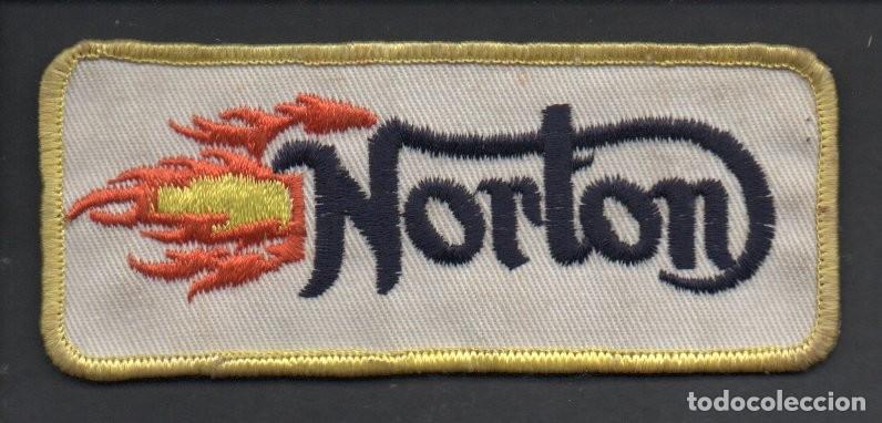 Sammeln: PARCHE DE TELA BORDADA. NORTON. 5 X 12 CM.