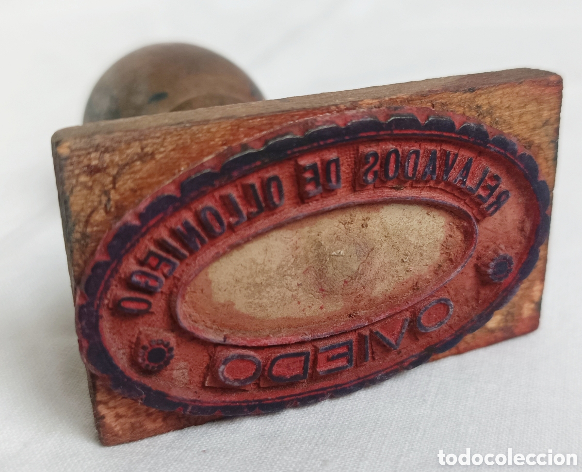 Collecting: OLLONIEGO. ASTURIAS. OVIEDO. Sello tamp&oacute;n Relavados. MINA.
