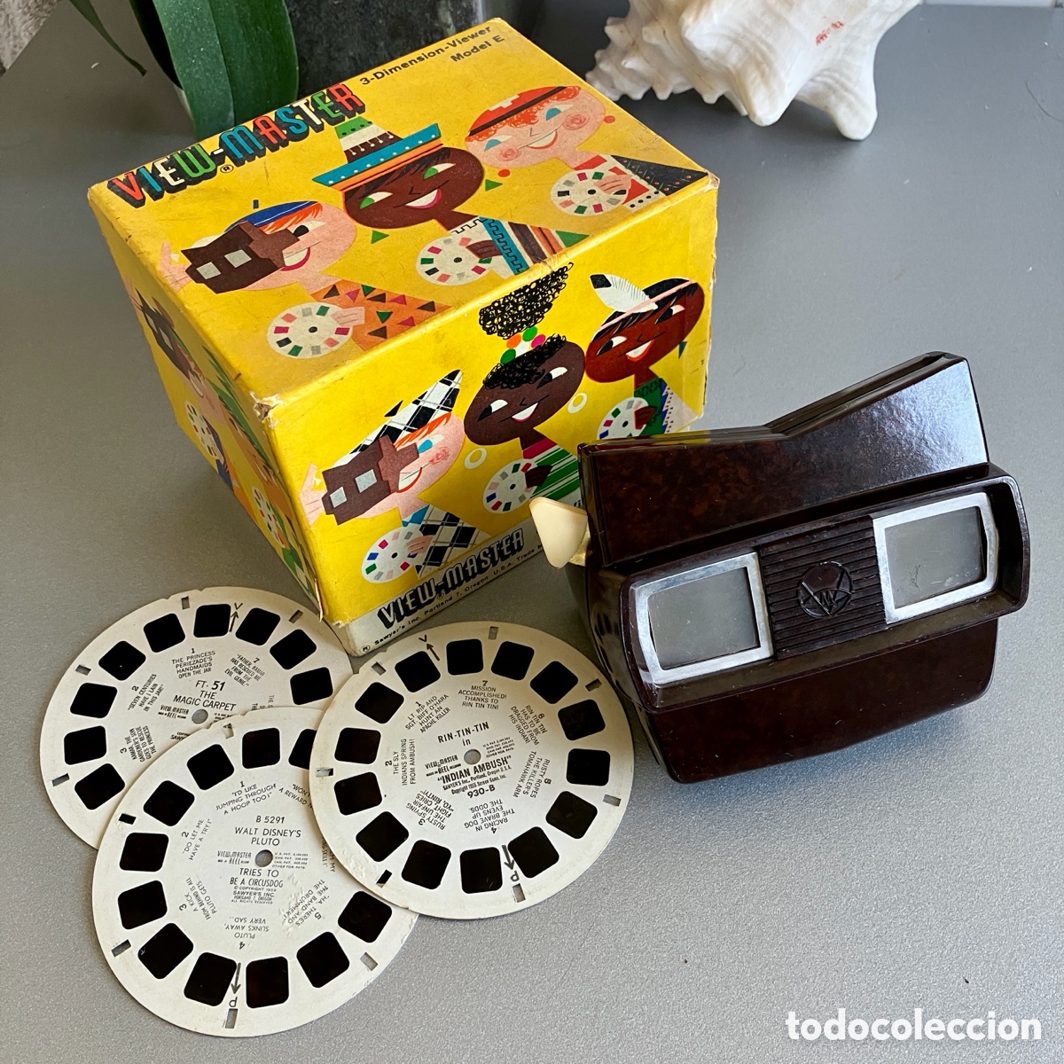 Coleccionismo: View-Master Visor 3D Modelo E Baquelita marr&oacute;n - Foto 3