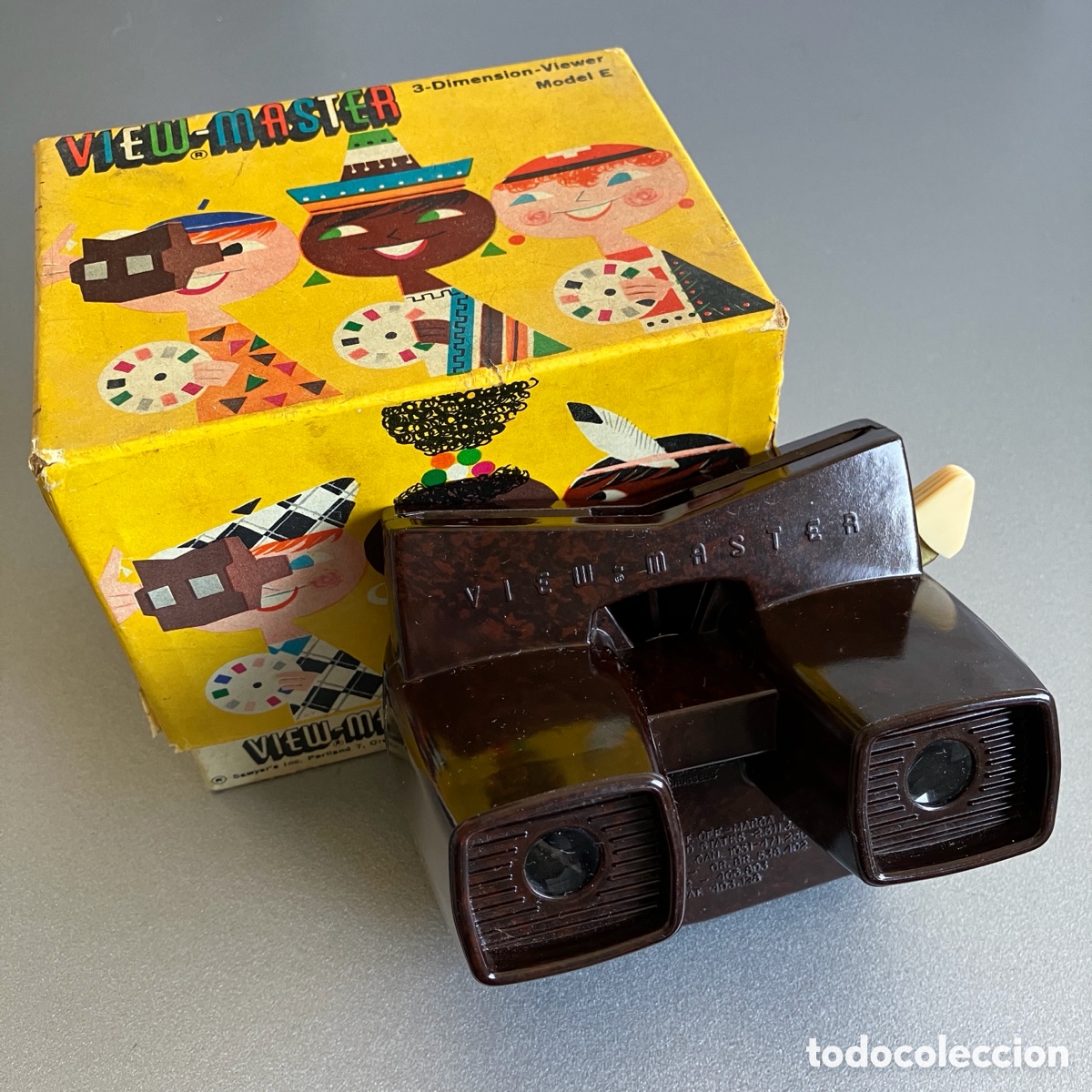 Coleccionismo: View-Master Visor 3D Modelo E Baquelita marr&oacute;n - Foto 10