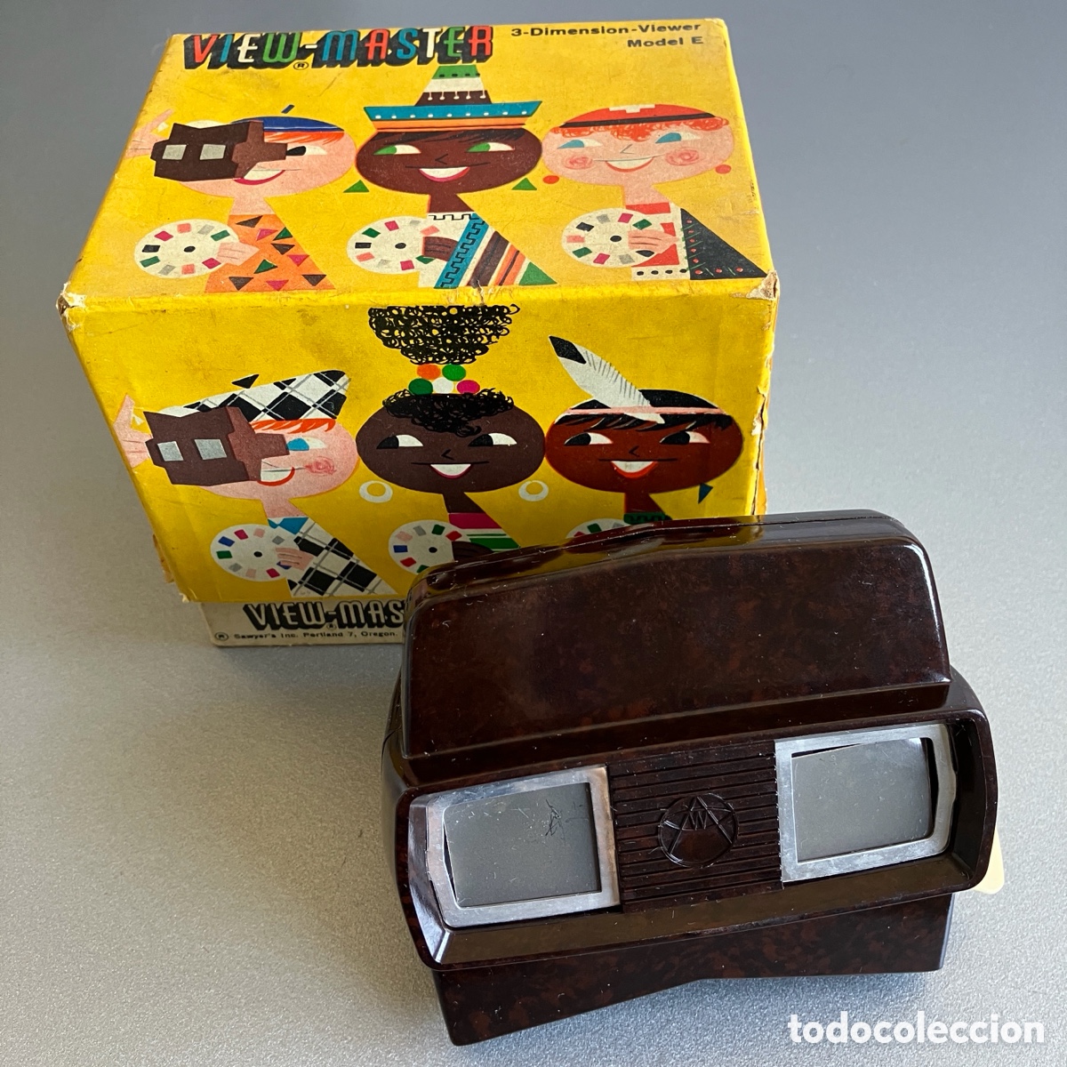 Coleccionismo: View-Master Visor 3D Modelo E Baquelita marr&oacute;n - Foto 12
