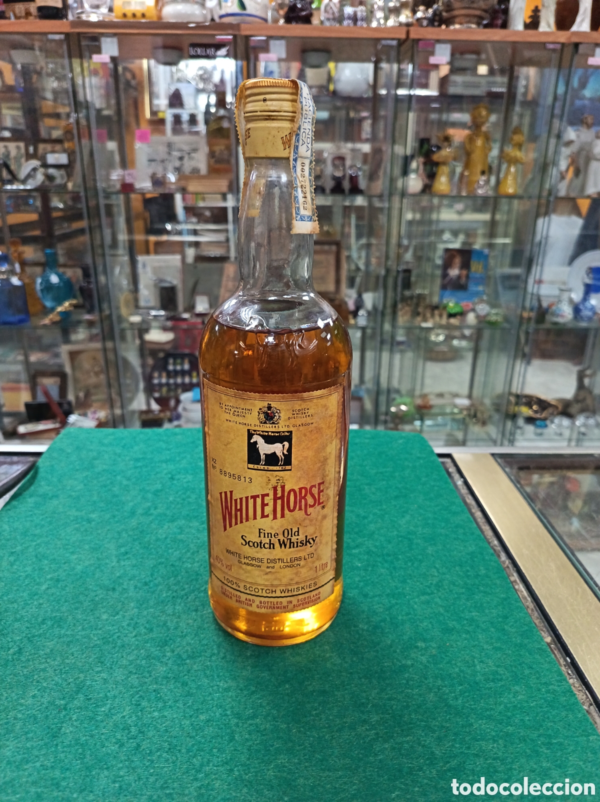Colecionismo: Whisky white horse. 1 litro, antigua, sin abrir.